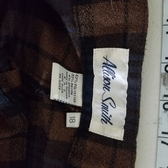 VINTAGE PLUS SIZE WOMENS 18 PLAID PANTS STIRRUPS - Picture 2 of 6